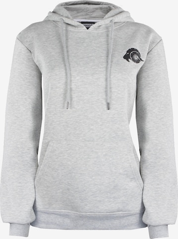 Guggen Mountain Sweatshirt 'Kapuzenpullover HW08 Fleece Hoodie' in Grijs: voorkant