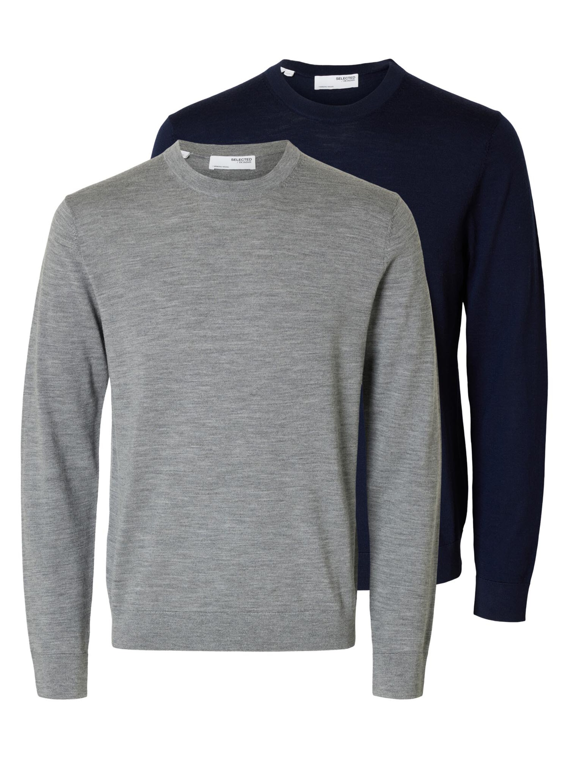 SELECTED Sweater 'Tray' in Blue: front