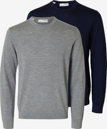 SELECTED Sweater 'Tray' in Blue: front