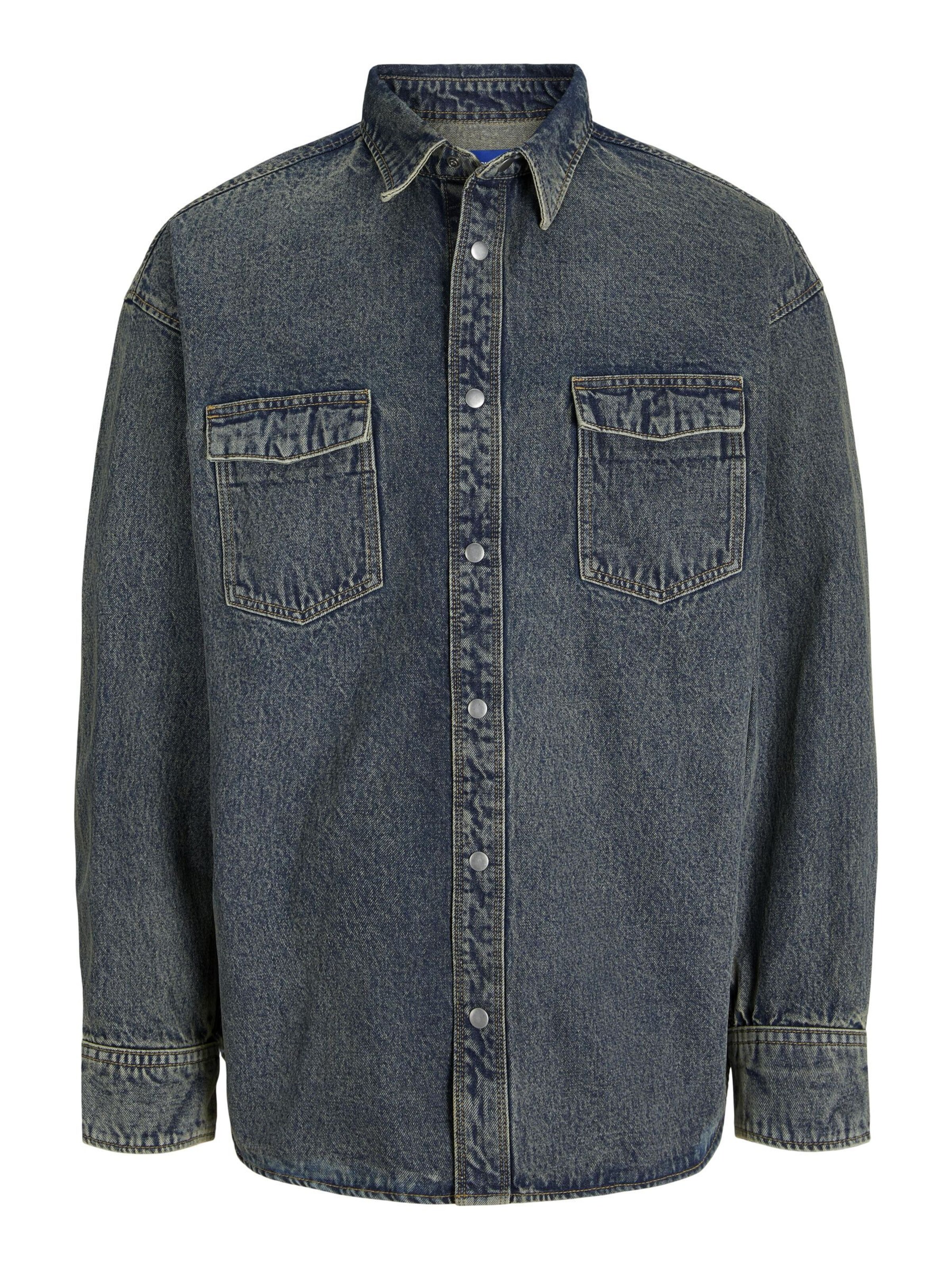 JACK & JONES Regular Fit Hemd in Blau: Vorderseite