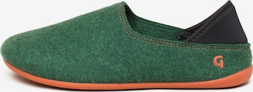 Gottstein Classic Flats 'Wool Slip-On' in Green: front