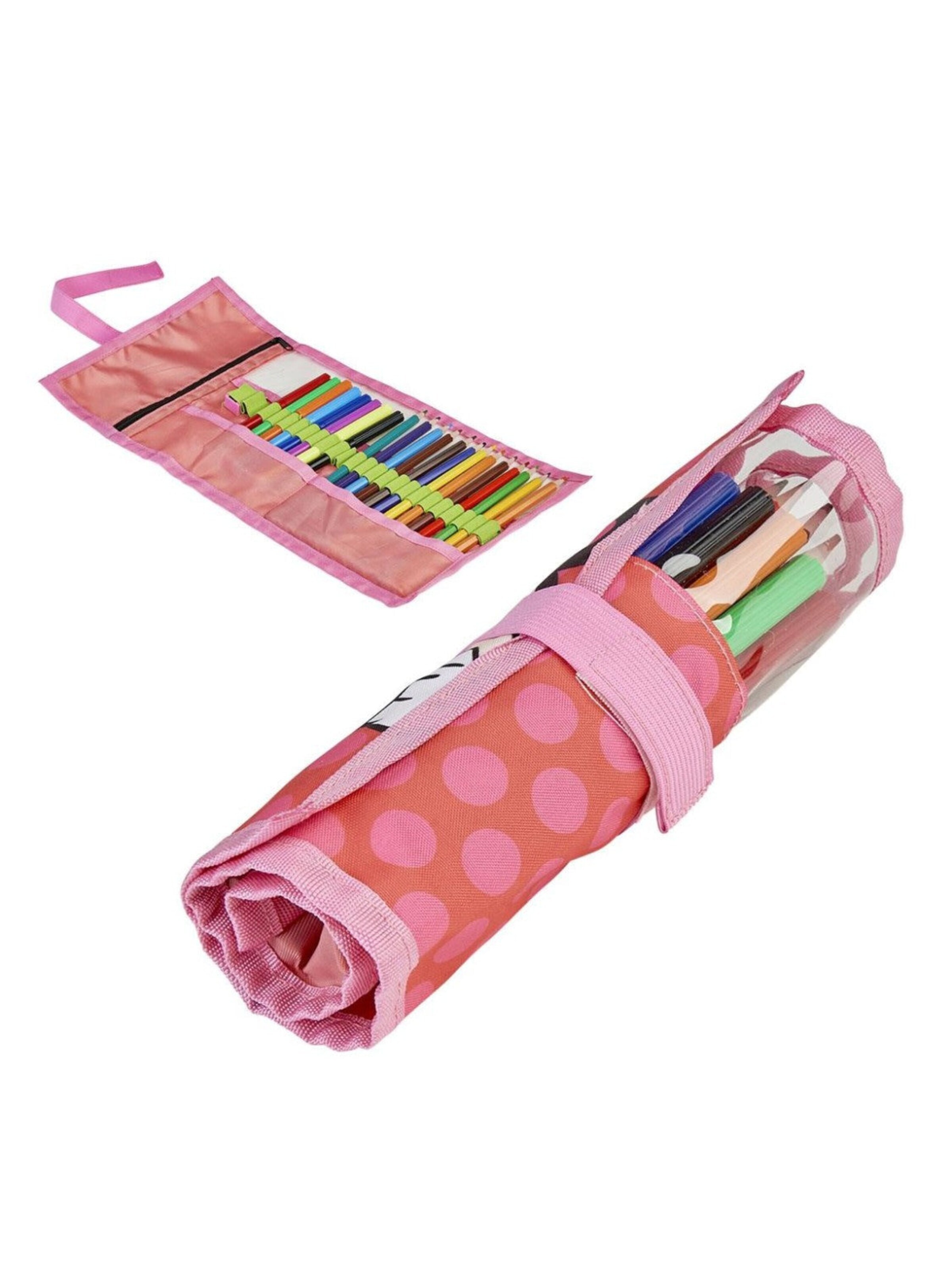 DISNEY Beuteltasche 'Disney Minnie Mouse Oprol Etui met inhoud'‌‌‌ in Pink: Vorderseite