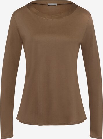 Hanro Shirt 'Grand Central' in Brown: front