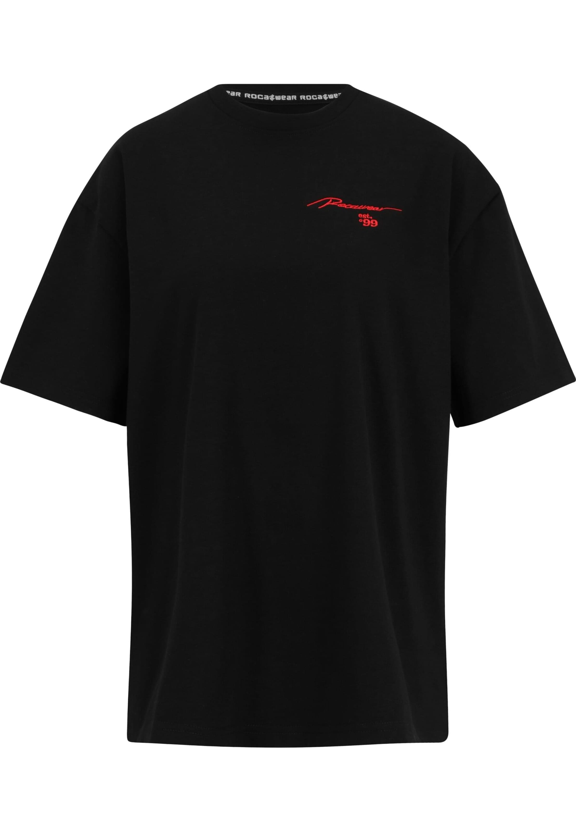 ROCAWEAR Υπερμέγεθες μπλουζάκι 'Crown' σε μαύρο: μπροστά