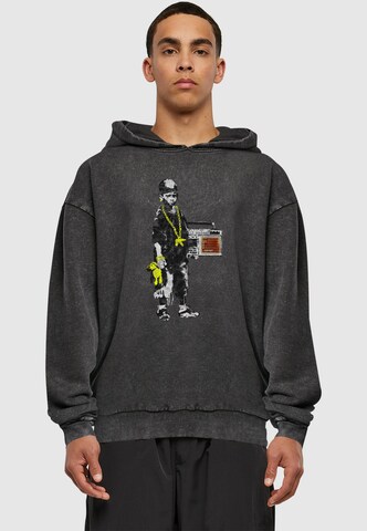 Sweat-shirt 'Brandalised' Merchcode en noir : devant