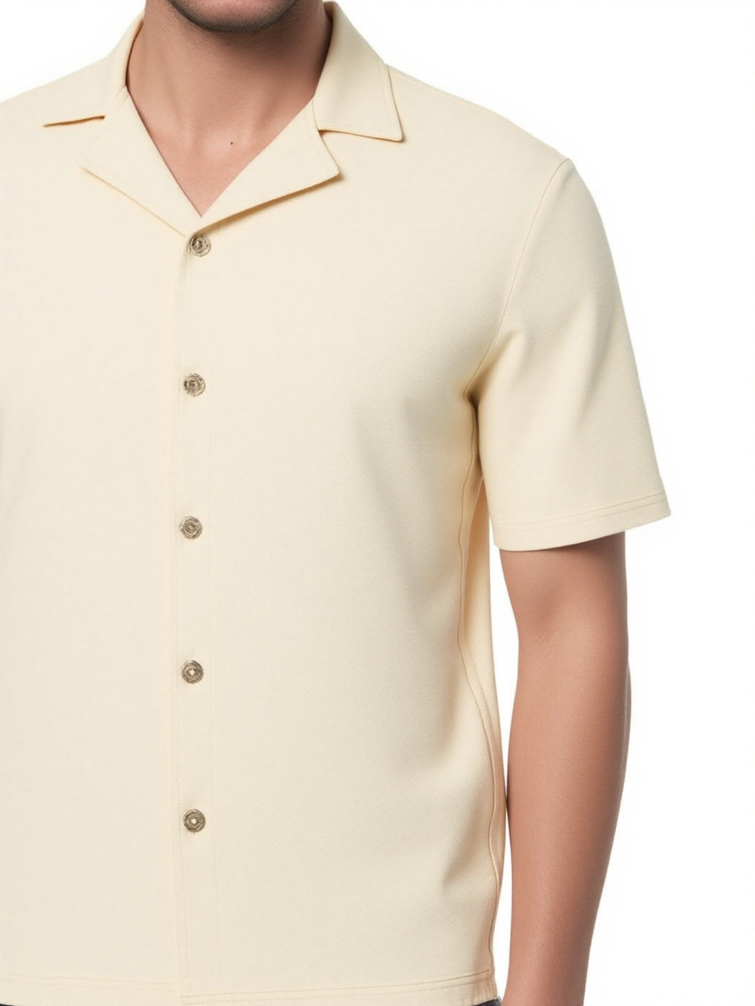 Coupe regular Chemise 'Knitted Bowling' GUESS en jaune