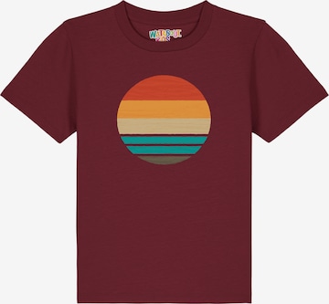 watabout.kids Shirt 'Retro Sunset Ocean' in Red: front