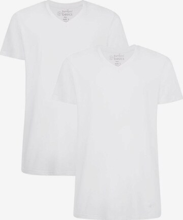 T-Shirt 'Velo' Bamboo basics en blanc : devant