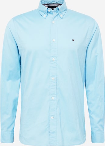 TOMMY HILFIGER Button Up Shirt in Blue: front