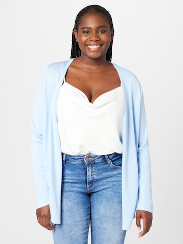 Cardigan 'Farsia' KAFFE CURVE en bleu : devant