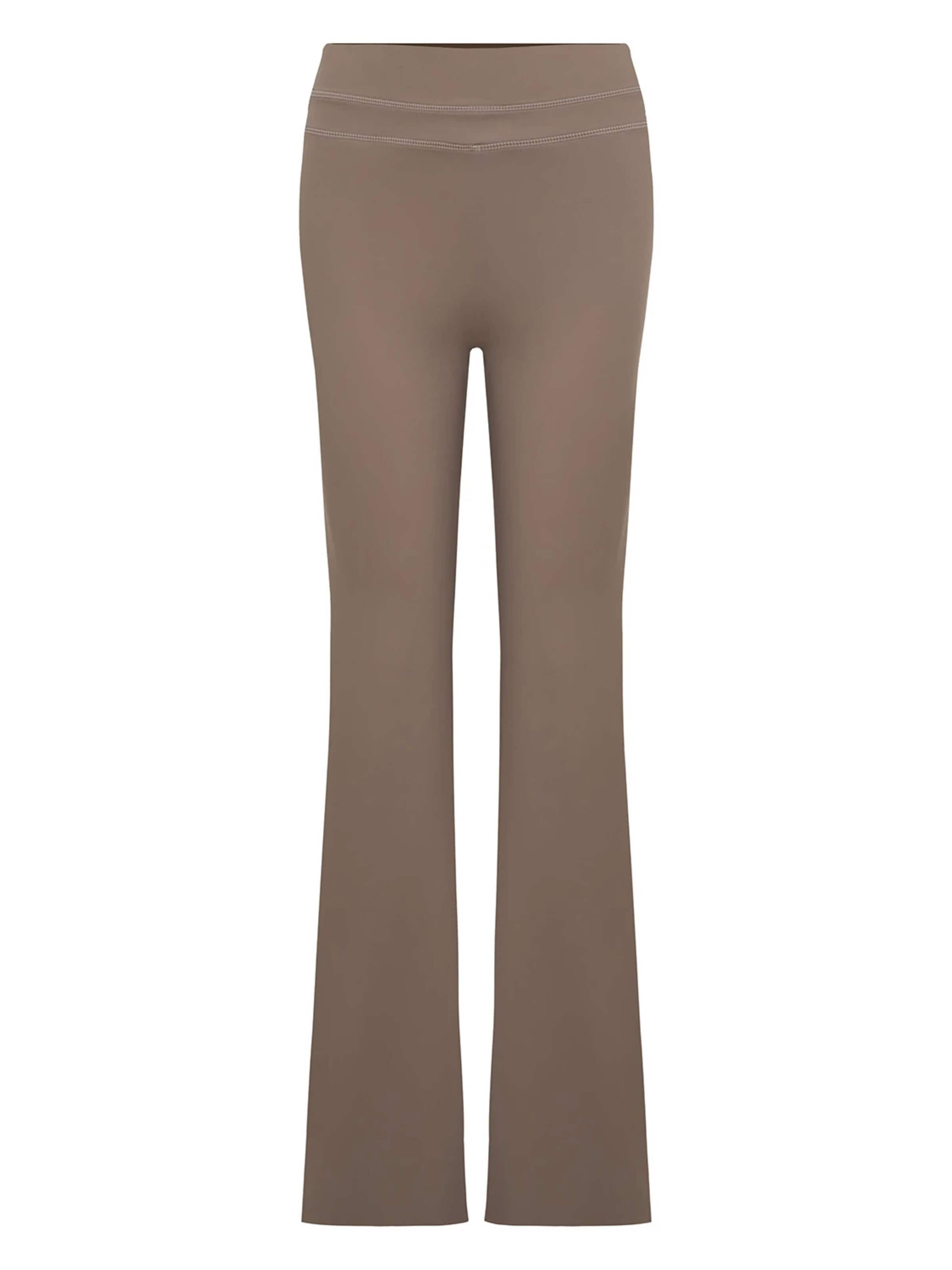 La V Flared Sportbroek 'Flared sportlegging Faye' in Grijs: voorkant