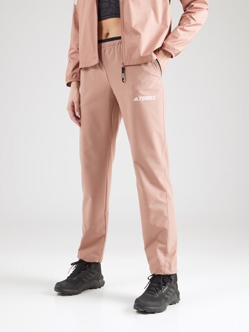 ADIDAS TERREX Regular Sports trousers 'LITEFLEX' in Pink: front