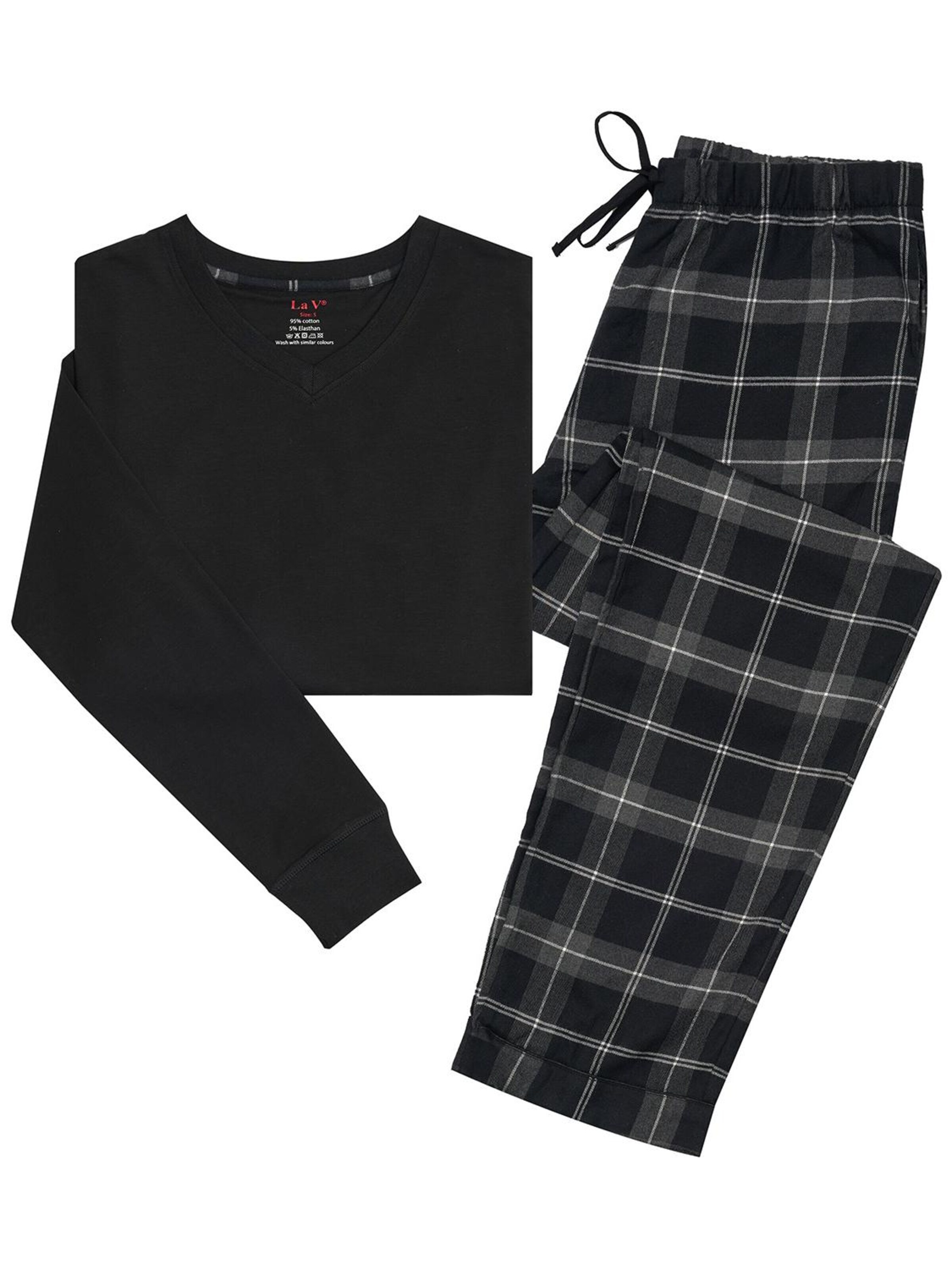 La V Pajamas long in Grey