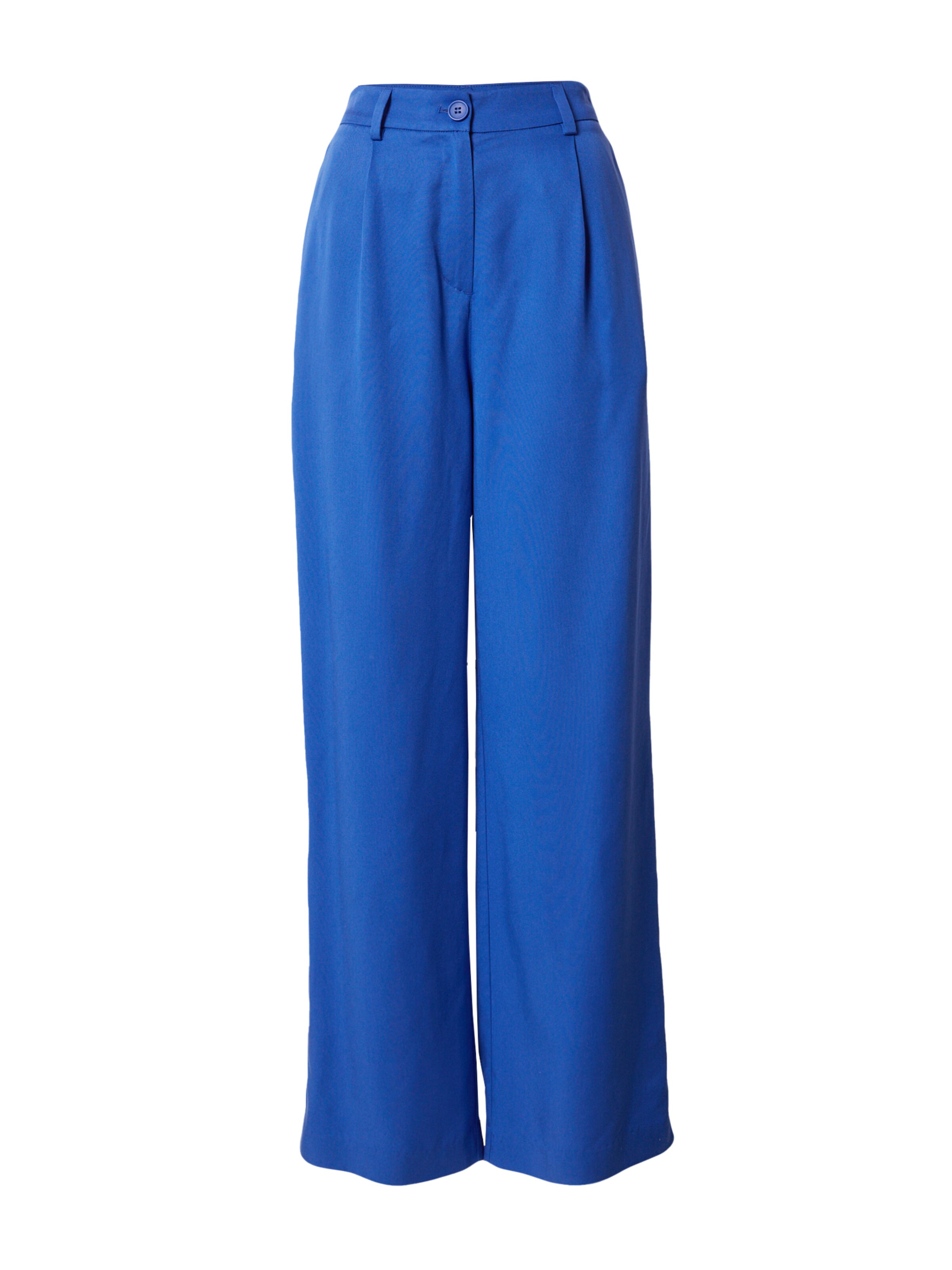 Monki Wide leg Bandplooibroek in Blauw: voorkant