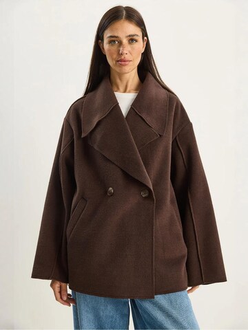 Bianco Lucci Between-Seasons Coat in Brown