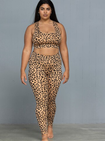 Hey Honey Skinny Leggings 'Leo' in Braun