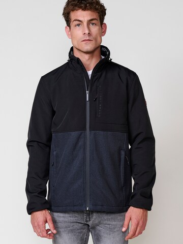 KOROSHI Přechodná bunda – černá: přední strana