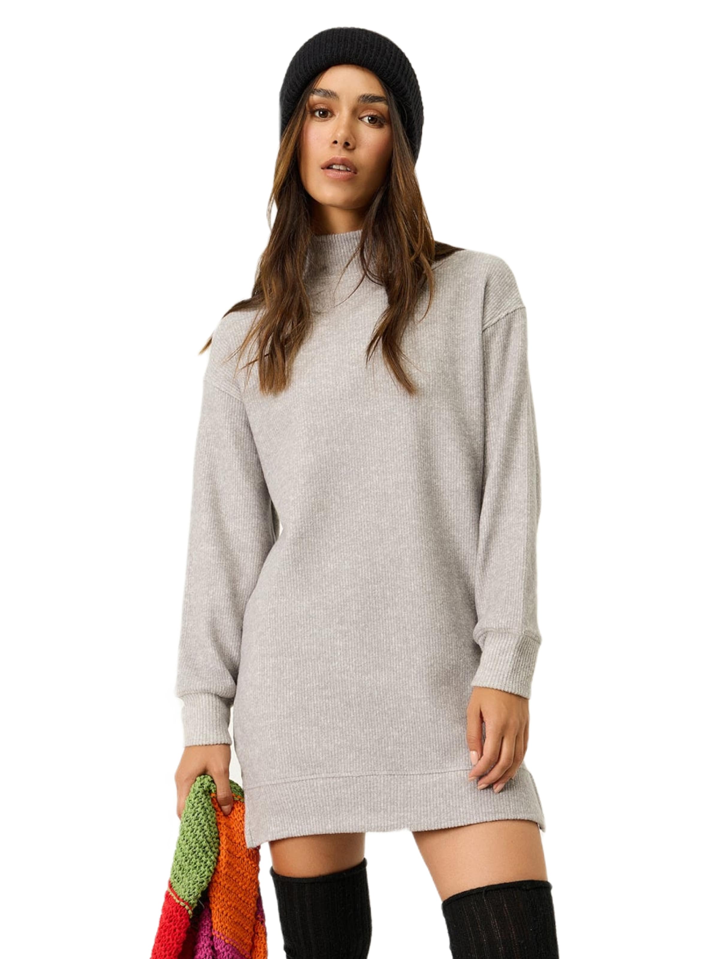 No Matter What Knit dress in Grey: front