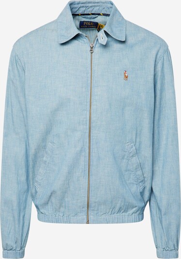 Polo Ralph Lauren Jacke 'BAYPORT' in blue denim / hellbraun / knallrot / weiß, Produktansicht