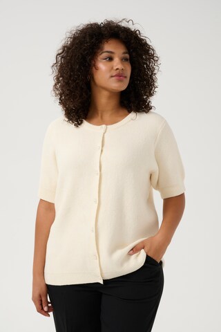 KAFFE CURVE Cardigan 'Verina' i hvid: forside