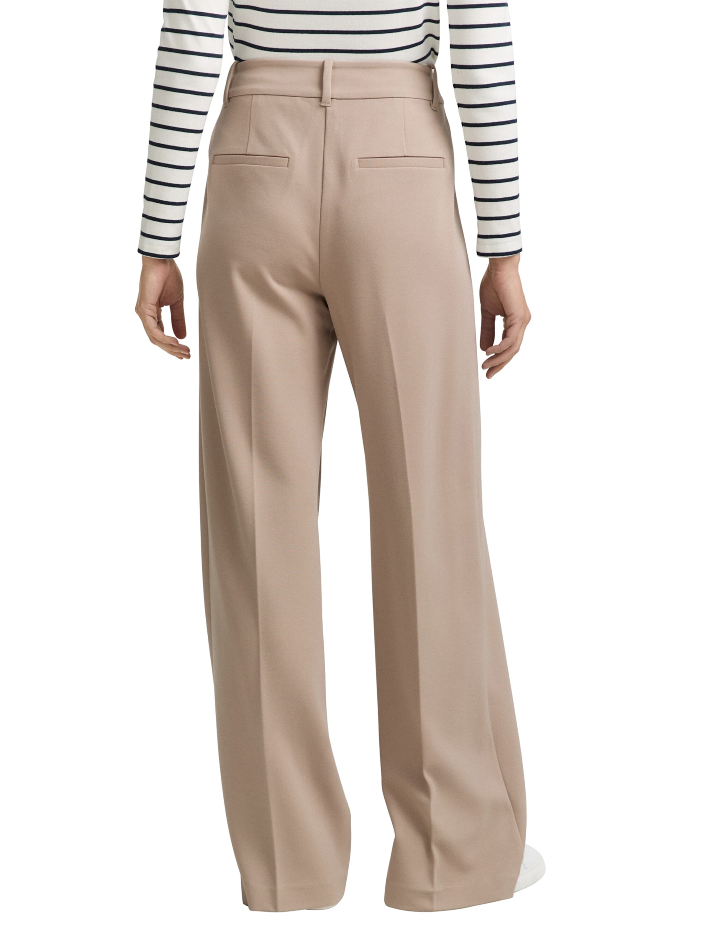 TOM TAILOR Wide leg Pleat-front trousers 'Lea' in Grey