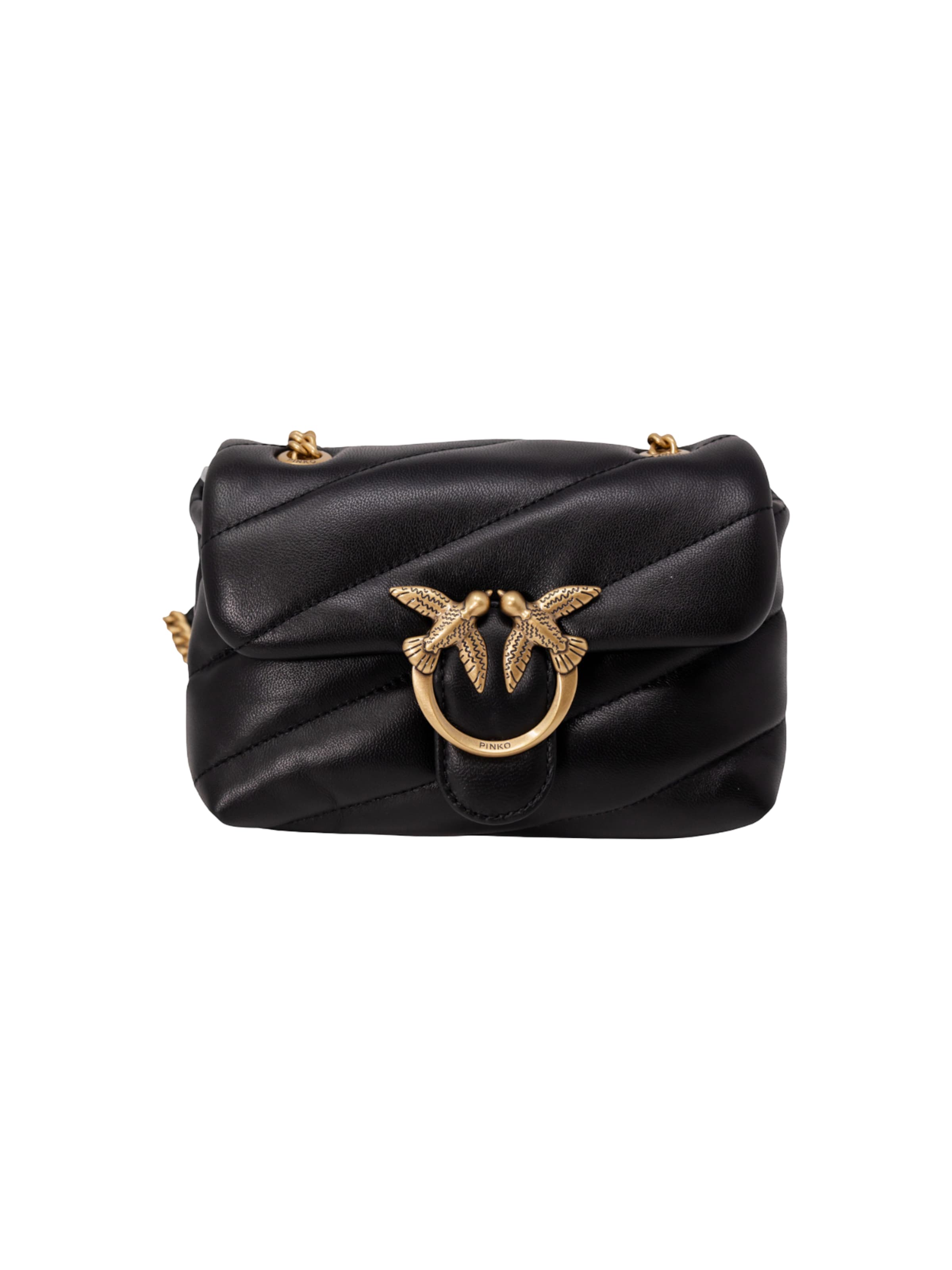 PINKO - Bolso de hombro 'LOVE PUFF BABY CL SHEEP NAPPA 100040 A0F2' en negro: frente