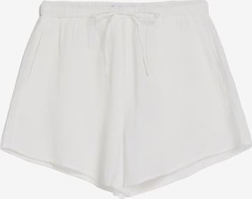 Bershka Loosefit Shorts in Weiß: predná strana