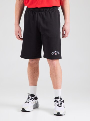 Champion Authentic Athletic Apparel Loosefit Παντελόνι σε μαύρο: μπροστά