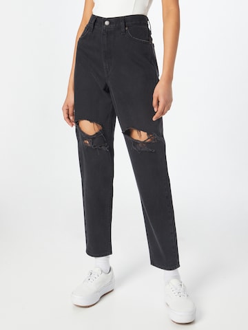 LEVI'S ® Tapered Jeans 'High Waisted Mom Jean' in Zwart: voorkant