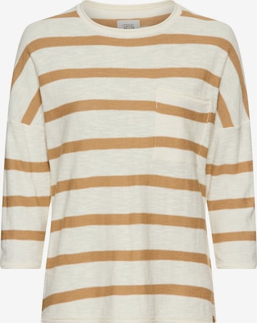 CAMEL ACTIVE Boxy Strickpullover mit 3/4-Ärmeln in Beige: Vorderseite