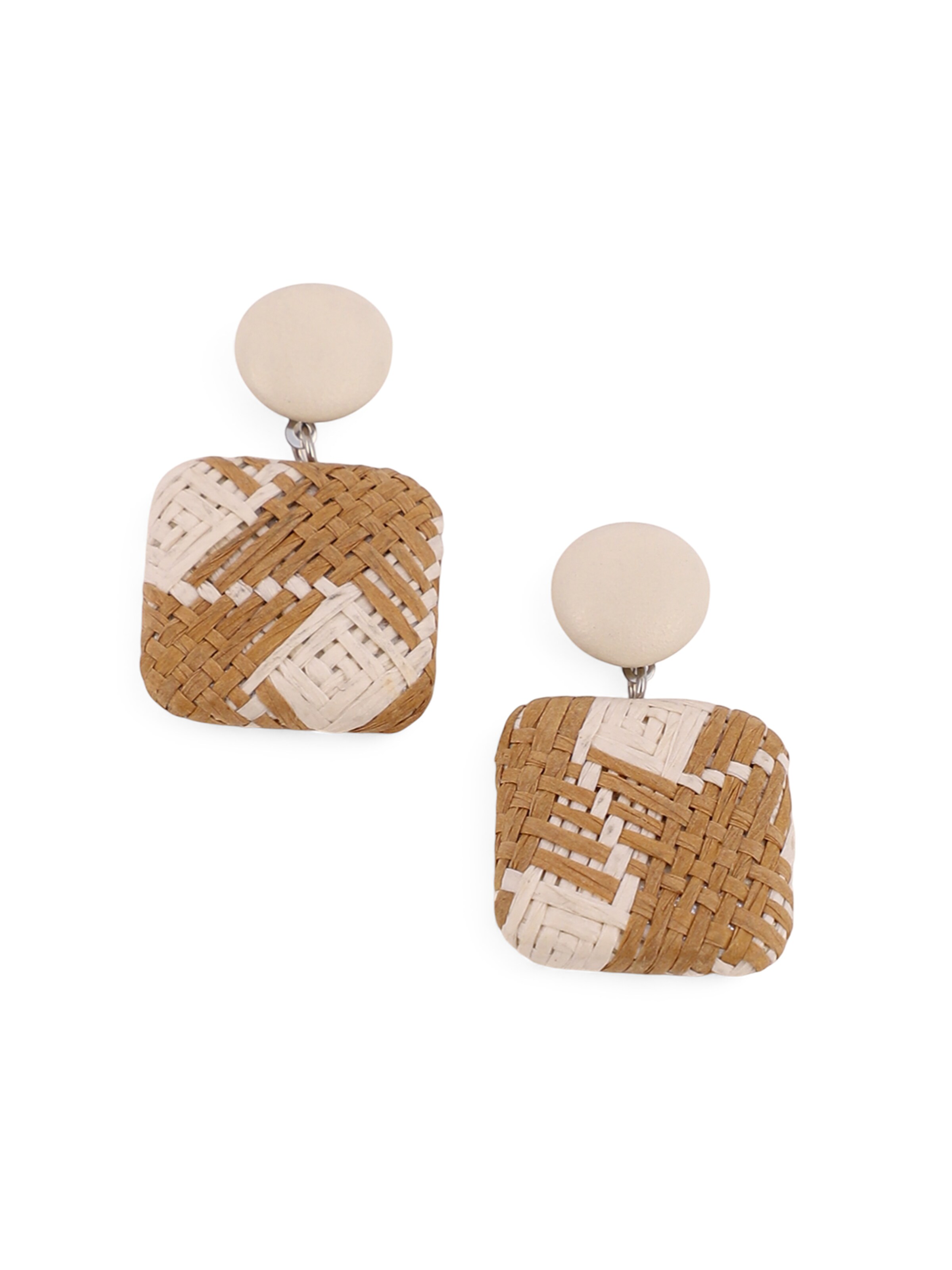 SOHI Oorbellen 'Aarna' in Bruin: voorkant