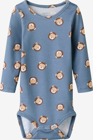 NAME IT - Macacão/Body em azul: frente
