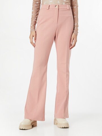 Dorothy Perkins Bootcut Pressveckad byxa i rosa: framsida