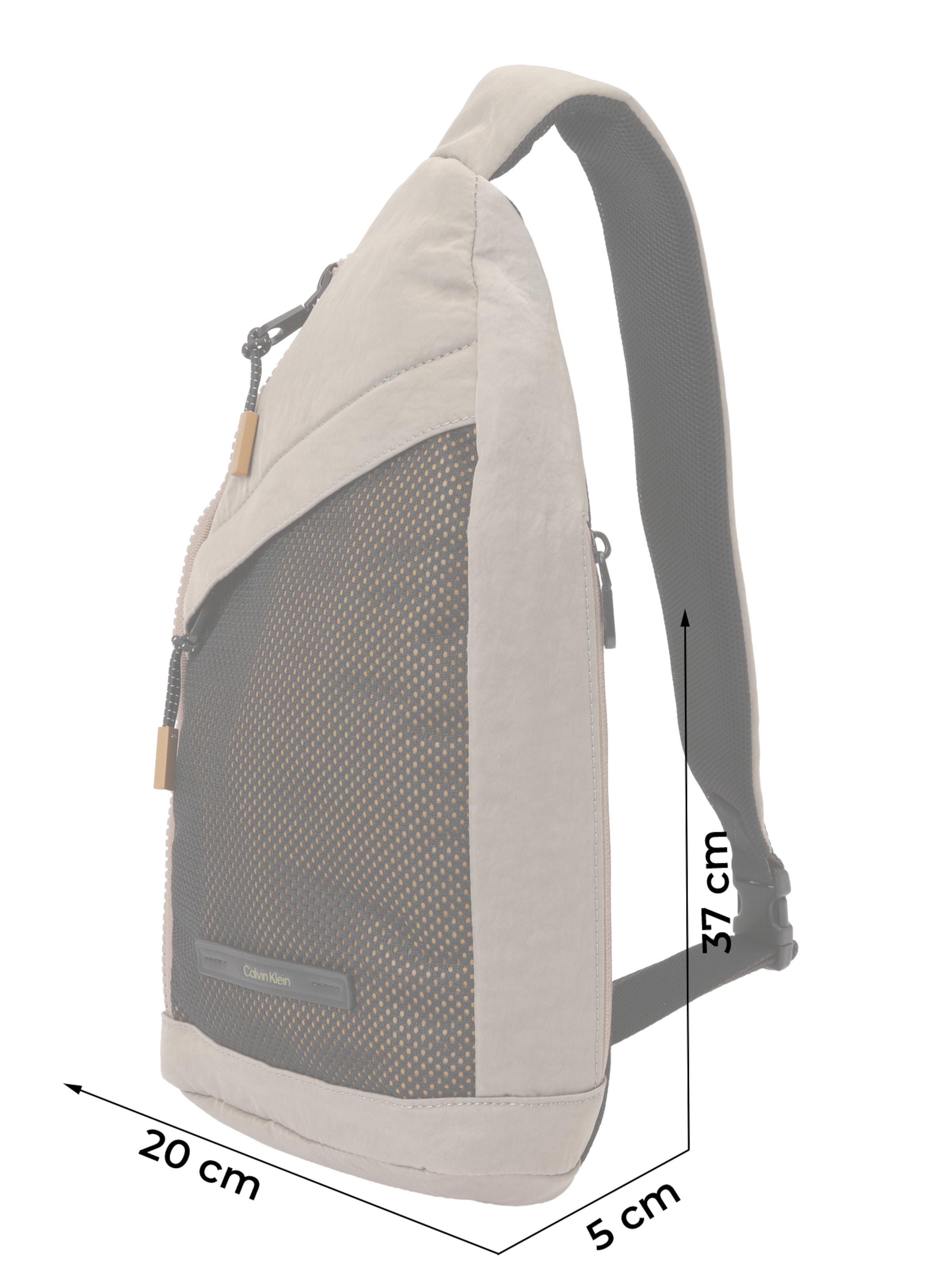 Calvin Klein Schoudertas in Grijs: voorkant
