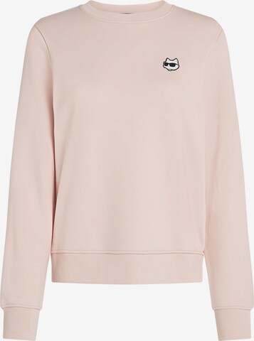 Sweat-shirt Karl Lagerfeld en rose : devant