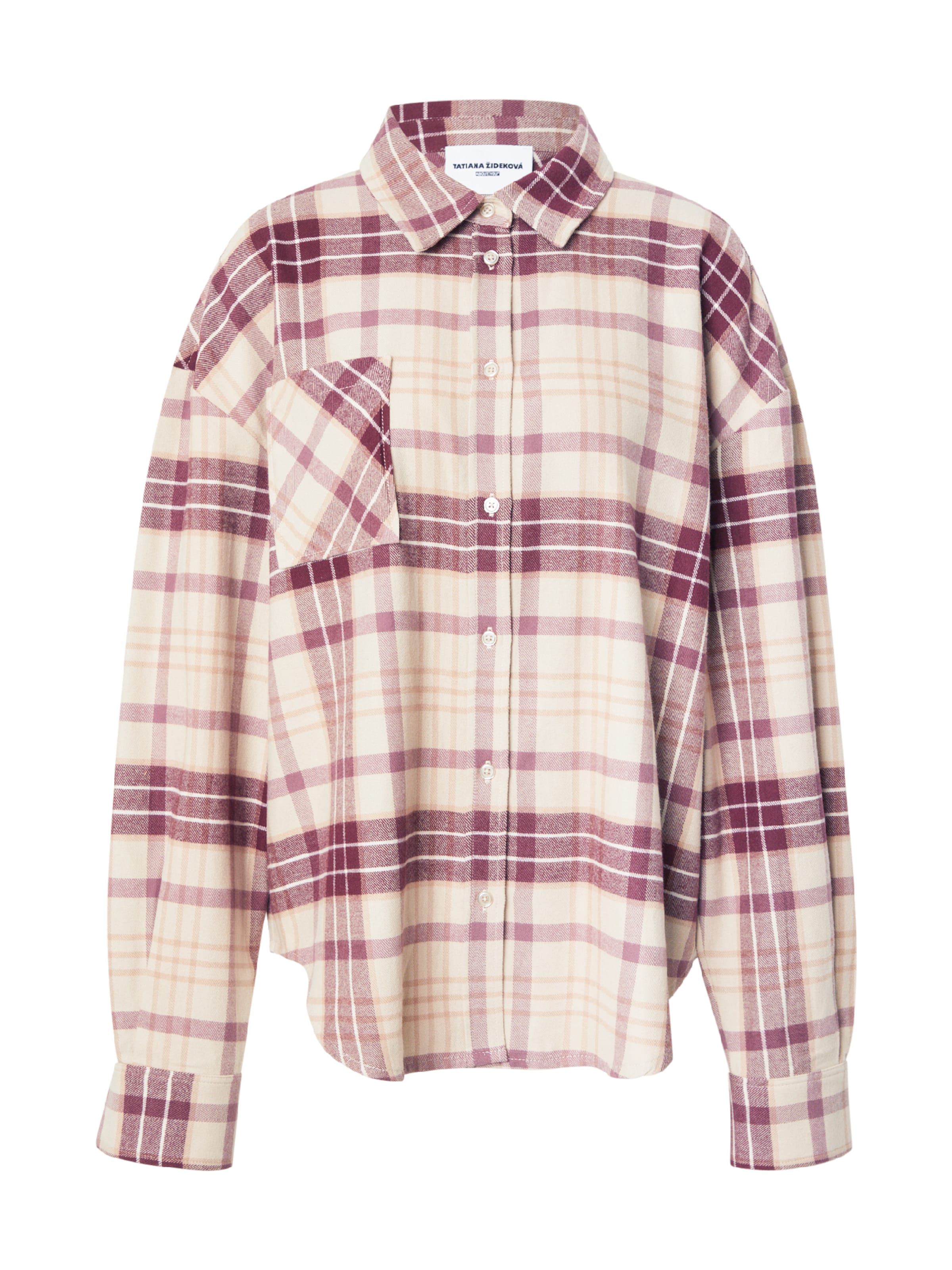 Tatiana Zidekova Regular fit Button Up Shirt in Beige: front