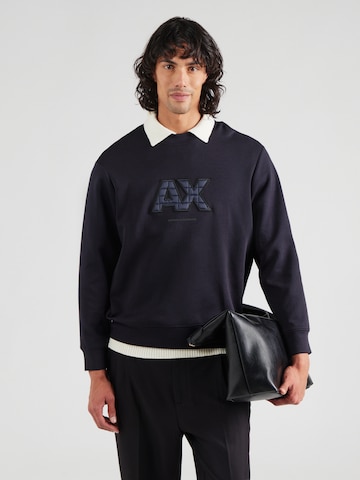ARMANI EXCHANGE Суичър в синьо: отпред