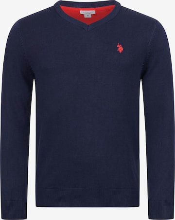 Pull-over U.S. POLO ASSN. en bleu : devant