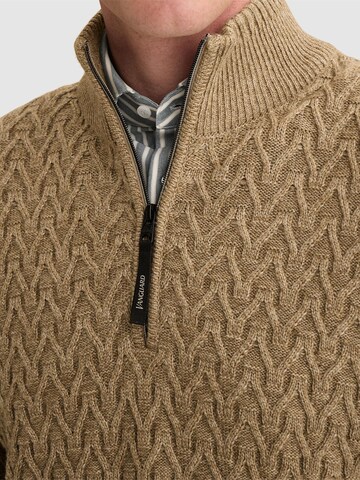 VANGUARD Pullover 'Pullover in a wool blend with half-zip' i hvid