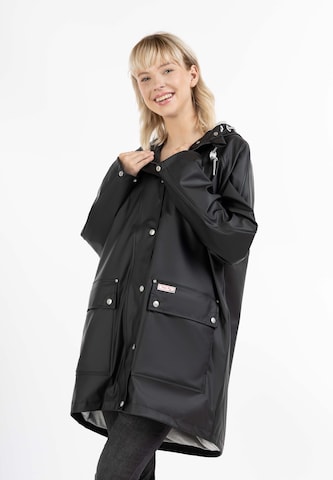 MYMO Raincoat in Black: front