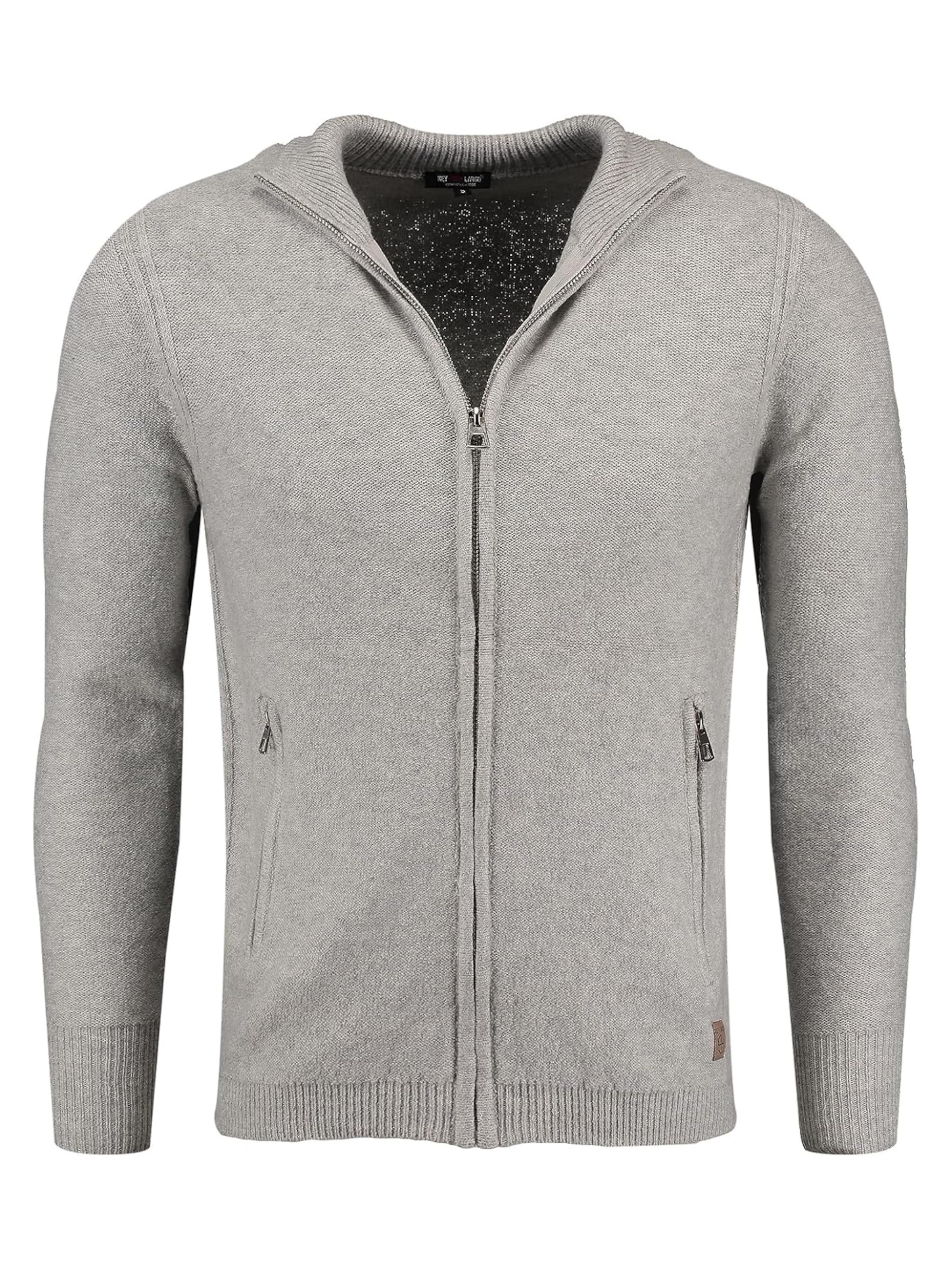 Key Largo Cardigan 'Elevator' in Grau: Vorderseite