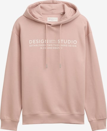 Sweat-shirt TOM TAILOR DENIM en rose : devant