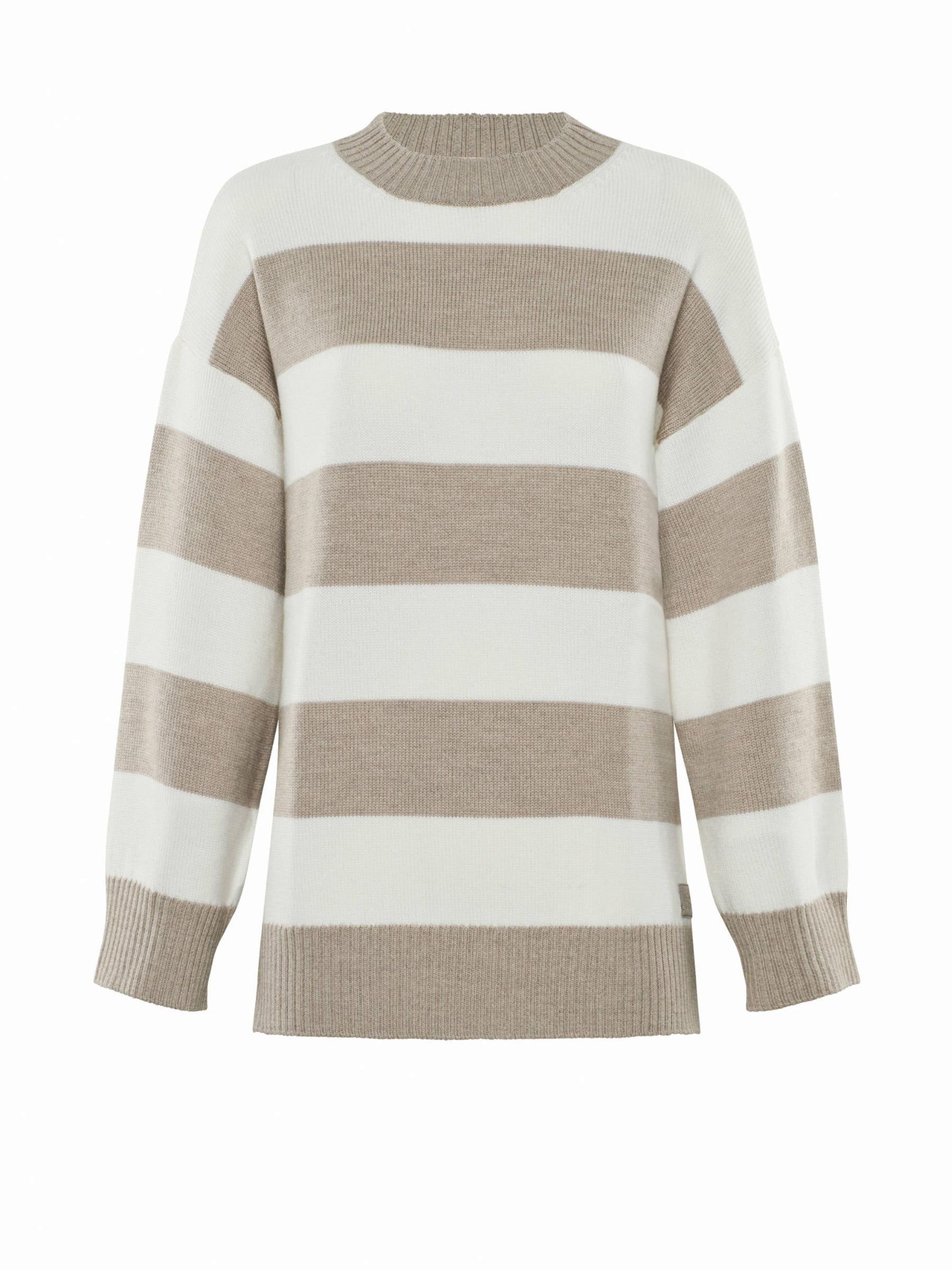 Pull-over oversize 'PULLOVER FELIA - Lässiger Blockstreifen Pullover aus Merino' YOU LOOK PERFECT en gris : devant