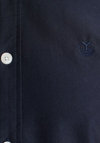 DELMAO Regular Fit Hemd in Blau