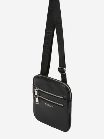 REPLAY Чанта за през рамо тип преметка в черно