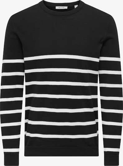 Only & Sons Neulepaita 'ONSALEX' värissä musta / valkoinen, Tuotenäkymä