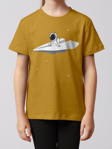 watabout.kids Shirt 'Fly Me To The Moon' in Geel