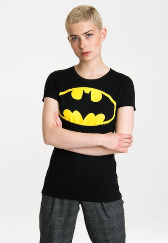 LOGOSHIRT Shirt 'Batman' in Black: front