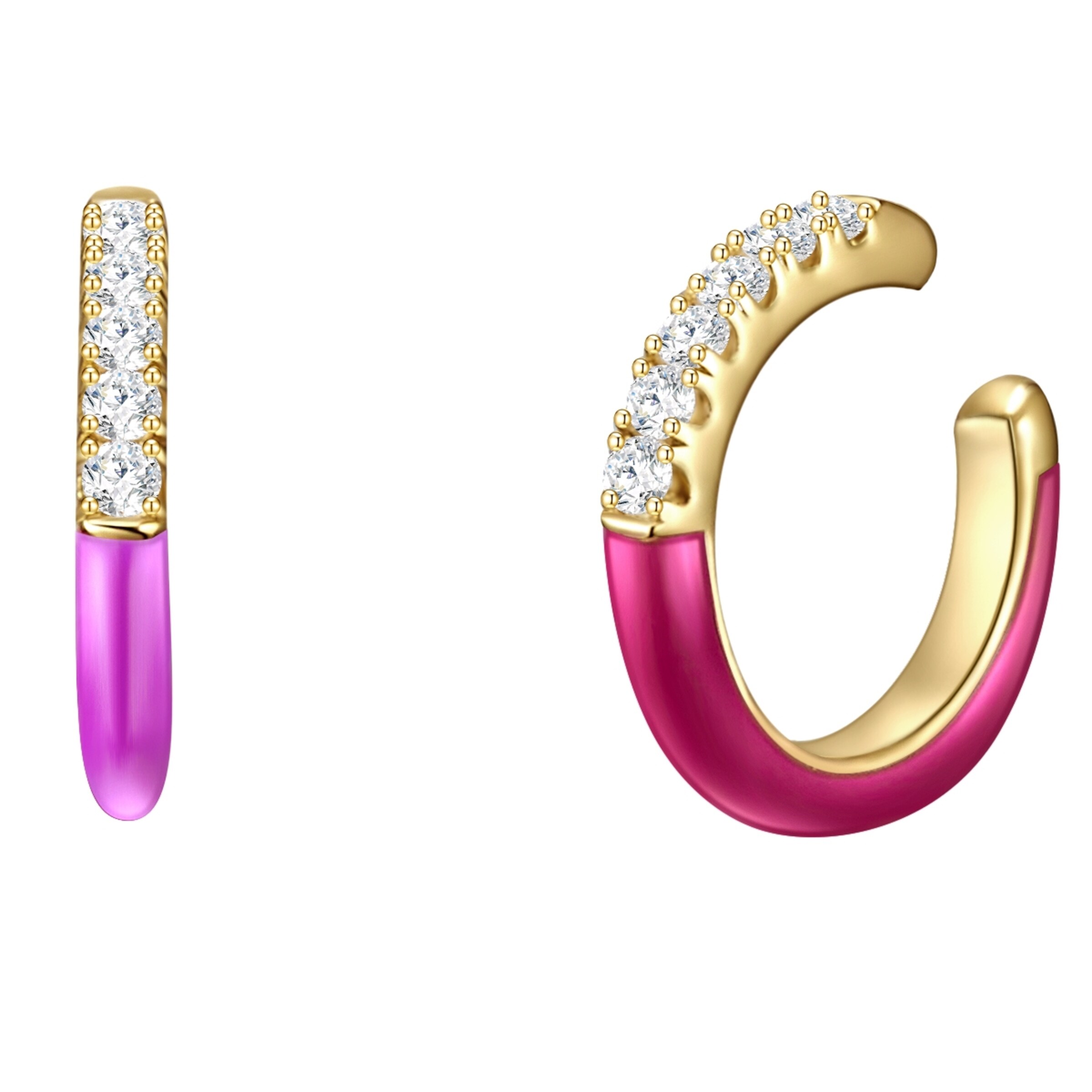 Boucles d'oreilles Glanzstücke München en or : devant