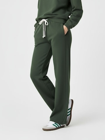 studioselectWide Leg/ Široke nogavice Hlače 'Lola' - zelena boja: prednji dio